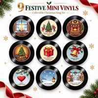 🎄Christmas Vinyl Music Player with 9 Mini Records 🎶 thumbnail 4