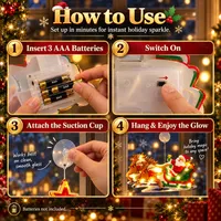 🎅Early Christmas Sale🎄Christmas Window Hanging Lights thumbnail 5