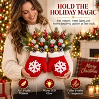 🎄Limited Christmas Sale 60% OFF Today , Light-Up Christmas Mitten Wreath — Bring a Warm & Festive Welcome to Your Home thumbnail 8