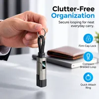 4 4-in-1 Charging Cable with Digital Display & Keychain - Fast- Charging, Kink-Resistant & Compact thumbnail 9
