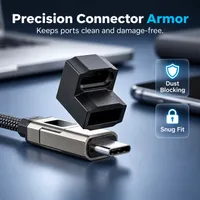 4 4-in-1 Charging Cable with Digital Display & Keychain - Fast- Charging, Kink-Resistant & Compact thumbnail 7