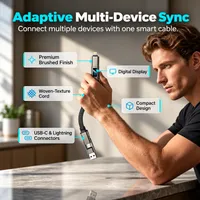4 4-in-1 Charging Cable with Digital Display & Keychain - Fast- Charging, Kink-Resistant & Compact thumbnail 6