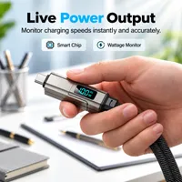 4 4-in-1 Charging Cable with Digital Display & Keychain - Fast- Charging, Kink-Resistant & Compact thumbnail 5