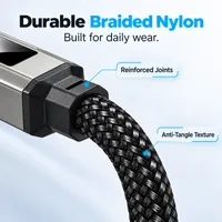 4 4-in-1 Charging Cable with Digital Display & Keychain - Fast- Charging, Kink-Resistant & Compact thumbnail 4