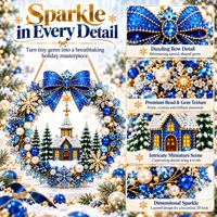🔥 58% OFF TODAY — DIY Christmas Wreath Diamond Art Kit | Create Your Own Sparkling Holiday thumbnail 7