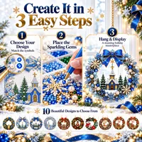 🔥 58% OFF TODAY — DIY Christmas Wreath Diamond Art Kit | Create Your Own Sparkling Holiday thumbnail 6