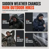 🥳2026 HOT SALE🥳💞54K+ SOLD! -🔥 Bestseller – Men's Outdoor Windbreaker with Detachable Hood thumbnail 4