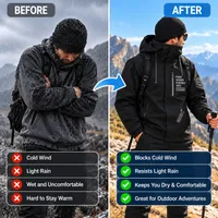 🥳2026 HOT SALE🥳💞54K+ SOLD! -🔥 Bestseller – Men's Outdoor Windbreaker with Detachable Hood thumbnail 8