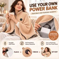 ⛄LIMITED-TIME 50% OFF‼️💞54K+ SOLD⭐🔥 USB HEATED WEARABLE SHAWL thumbnail 5