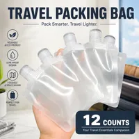 🔥 LIMITED-TIME 60% OFF 💞12 Counts Reusable Plastic Pouches — Versatile Liquid Carriers for Travel, Picnics & Outings thumbnail 1