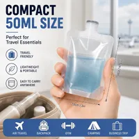 🔥 LIMITED-TIME 60% OFF 💞12 Counts Reusable Plastic Pouches — Versatile Liquid Carriers for Travel, Picnics & Outings thumbnail 2