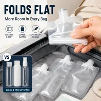 🔥 LIMITED-TIME 60% OFF 💞12 Counts Reusable Plastic Pouches — Versatile Liquid Carriers for Travel, Picnics & Outings thumbnail 3