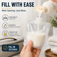 🔥 LIMITED-TIME 60% OFF 💞12 Counts Reusable Plastic Pouches — Versatile Liquid Carriers for Travel, Picnics & Outings thumbnail 6