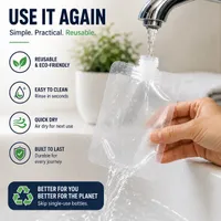 🔥 LIMITED-TIME 60% OFF 💞12 Counts Reusable Plastic Pouches — Versatile Liquid Carriers for Travel, Picnics & Outings thumbnail 8
