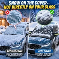 🔥 50% OFF — 💞54K+ SOLD!🔥All-Season Windshield Snow Cover with Mirror Protection❄️ thumbnail 4