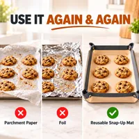 🔥 LIMITED-TIME 50% OFF 💞54K+ SOLD⭐— SnapBake Reusable Baking Mat That Turns Into a Tray thumbnail 6