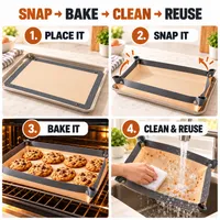 🔥 LIMITED-TIME 50% OFF 💞54K+ SOLD⭐— SnapBake Reusable Baking Mat That Turns Into a Tray thumbnail 11