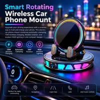 📱 RGB Car Phone Mount ✅ Auto-Clamping & Wireless Charging | Safe One-Hand Driving 🚗 thumbnail 1