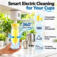 ❄️ Winter Sale 50% OFF - Electric Bottle & Tumbler Cleaning Brush with 2 Detachable Heads thumbnail 3