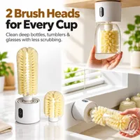 ❄️ Winter Sale 50% OFF - Electric Bottle & Tumbler Cleaning Brush with 2 Detachable Heads thumbnail 9