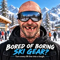 ❄️ Winter Sale 50% OFF – Funny Old Man Ski Mask – Pick Your Face, Build Your Crew thumbnail 2