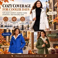 🍂Autumn Hot Sale 50% Off! 💥Women's Plush-Lined Windproof Hooded Jacket thumbnail 8