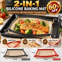 🔥 60% OFF TODAY — 2-in-1 Silicone Baking Mat & Leakproof Tray | Bake With Less Mess, Clean Up Faster thumbnail 1