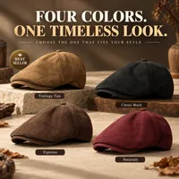 🥳2026 HOT SALE🥳💞32K+ SOLD!🔥 HOT SALE 50% OFF‼️ Felix Suede Driving Cap 🧢 thumbnail 3