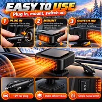 ⛄ LIMITED-TIME 50% OFF 💞 Portable Car Heater Defroster with 360-Degree Rotating Base thumbnail 7