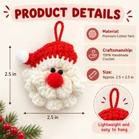 🔥 60% OFF TODAY — 100% Handmade Crochet Santa Ornament (Sarah Wilson Handmade) - The Best Christmas Gift🎅 thumbnail 6