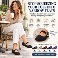 🥳2026 HOT SALE🥳💞32K+ SOLD!🔥 HOT SALE 30% OFF🔥Elora Wide-Toe Comfort Flats 🩰 thumbnail 2