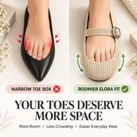 🥳2026 HOT SALE🥳💞32K+ SOLD!🔥 HOT SALE 30% OFF🔥Elora Wide-Toe Comfort Flats 🩰 thumbnail 5