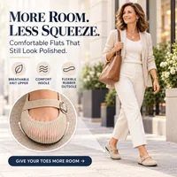 🥳2026 HOT SALE🥳💞32K+ SOLD!🔥 HOT SALE 30% OFF🔥Elora Wide-Toe Comfort Flats 🩰 thumbnail 11