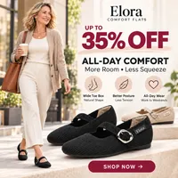 🥳2026 HOT SALE🥳💞32K+ SOLD!🔥 HOT SALE 30% OFF🔥Elora Wide-Toe Comfort Flats 🩰 thumbnail 1