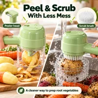 🔥 50% OFF TODAY — 4-in-1 Electric Vegetable Chopper & Slicer – Chop, Slice, Peel & Scrub thumbnail 7