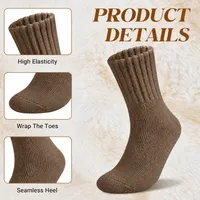🥳2026 HOT SALE🥳50K+ SOLD! Women's Cozy Winter Wool Blend Socks – 5 Pairs/Set | Soft, Warm & Comfortable Mid-Calf Socks thumbnail 7