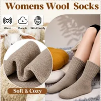 🥳2026 HOT SALE🥳50K+ SOLD! Women's Cozy Winter Wool Blend Socks – 5 Pairs/Set | Soft, Warm & Comfortable Mid-Calf Socks thumbnail 5