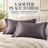 ⏳50% off for a limited time⏰ Organic Egyptian Cotton Pillowcases – 800 Thread Count thumbnail 2