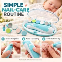❤️ Trusted by 50,000+ Moms — 6-in-1 Electric Baby Nail Trimmer Kit thumbnail 5