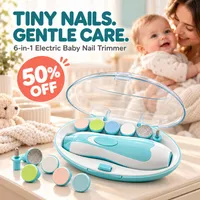 ❤️ Trusted by 50,000+ Moms — 6-in-1 Electric Baby Nail Trimmer Kit thumbnail 1