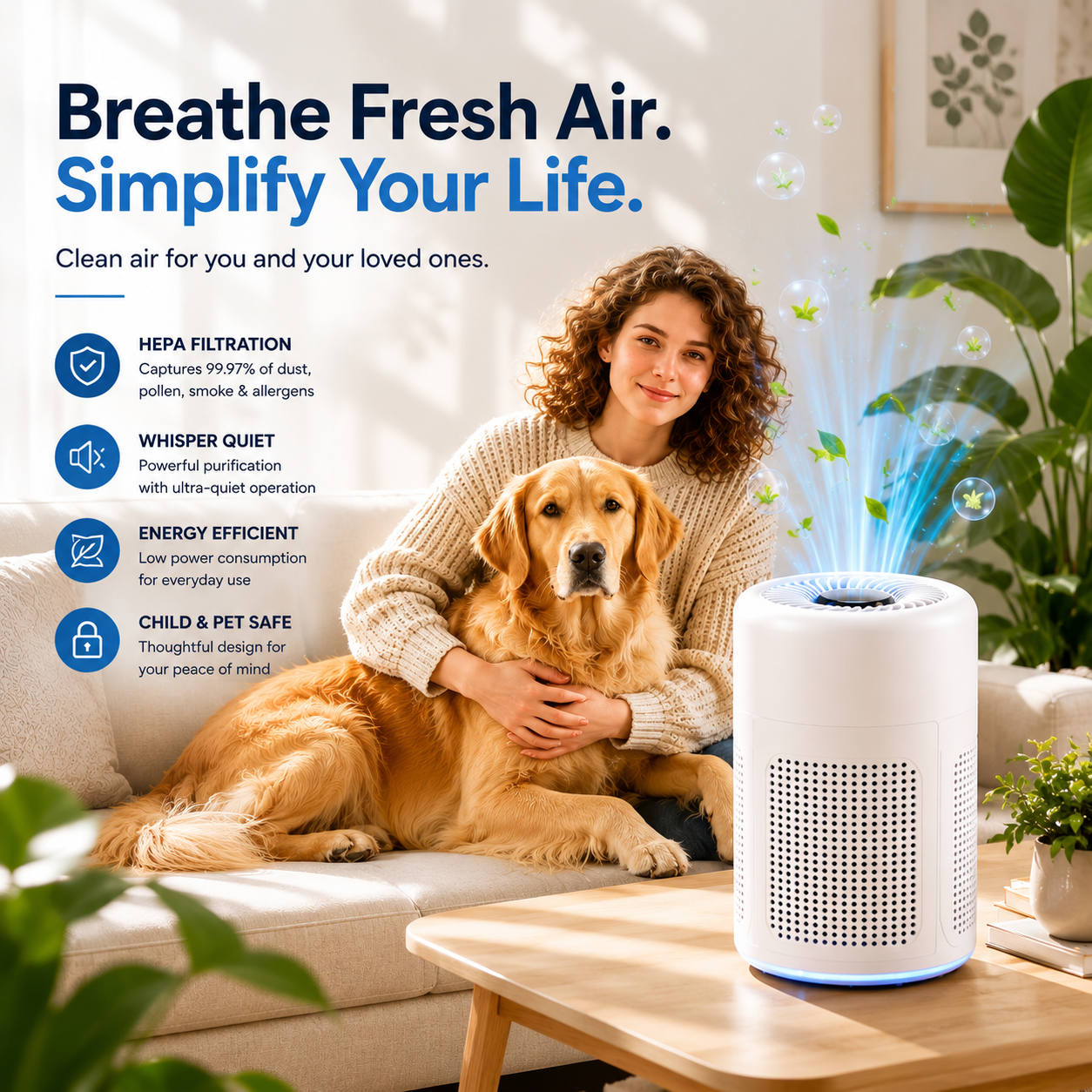 🌬️Breathe Fresh Air. Make Life Easier 🏠 Air Purifier for Home thumbnail 2