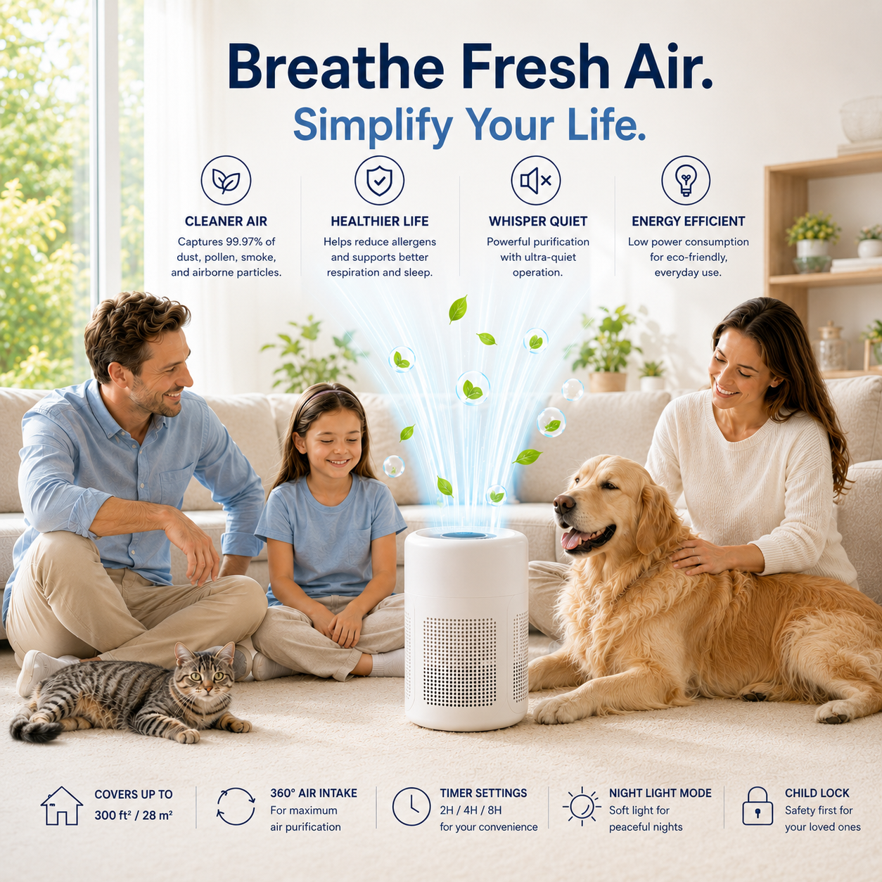 🌬️Breathe Fresh Air. Make Life Easier 🏠 Air Purifier for Home - Image 1