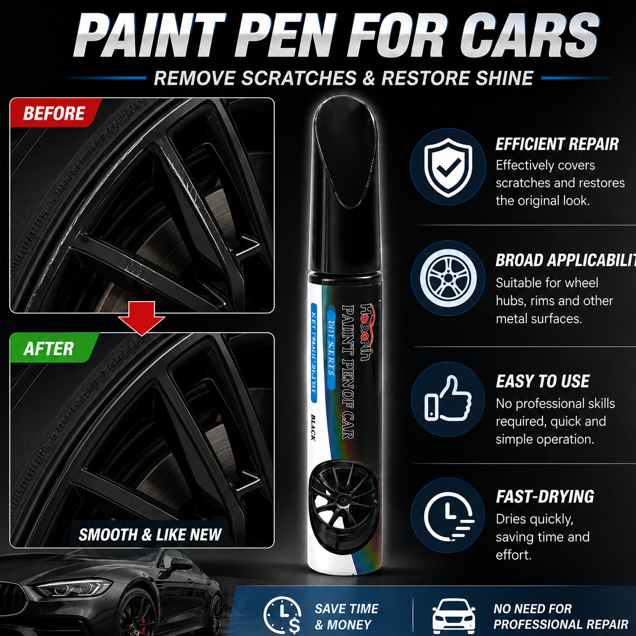 🛠️Restore Scratched Black Rims Like 🚗New Bring your black wheel rims back to a clean - Image 1