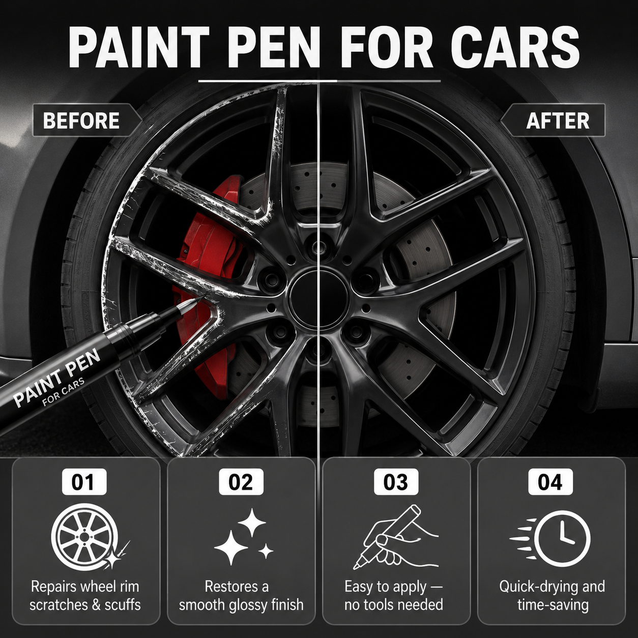 🛠️Restore Scratched Black Rims Like 🚗New Bring your black wheel rims back to a clean thumbnail 2