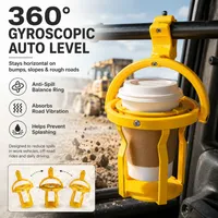 Gyroscopic Anti-Spill Clamp-On Cup Holder – 360° Auto Level Shockproof Drink Mount for All Vehicles thumbnail 1