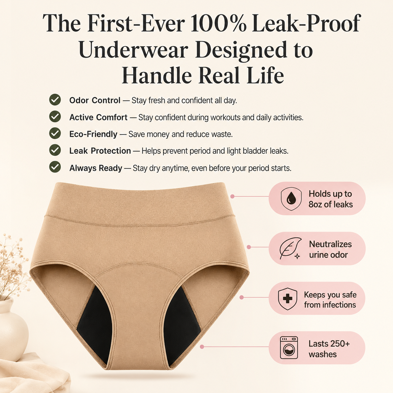 💖Last Day 50% OFF| 100% Leak-Proof Underwear 4-pack 🔥 - Image 1