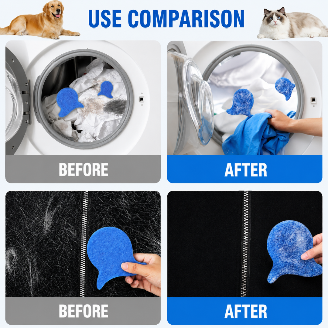 ⏳ LAST DAY BUY 2 GET 1 FREE! 💦 Indigopetco Laundry Pet Hair Removal Fish – 5 Pack thumbnail 6