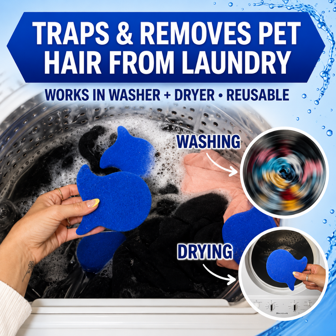 ⏳ LAST DAY BUY 2 GET 1 FREE! 💦 Indigopetco Laundry Pet Hair Removal Fish – 5 Pack thumbnail 9