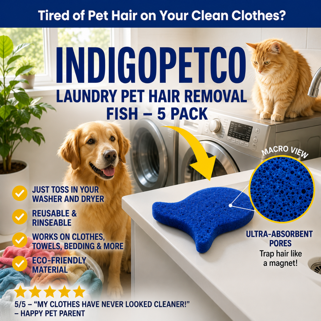 ⏳ LAST DAY BUY 2 GET 1 FREE! 💦 Indigopetco Laundry Pet Hair Removal Fish – 5 Pack thumbnail 12