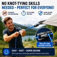 ⛺Premium Stainless Steel Rope Tightener | 💪Stronger Than Plastic Alternatives thumbnail 1